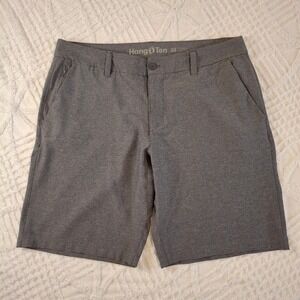 Hang Ten Men's Striped Board Shorts Size 38 Gray Quick Dry Swim Beach Surf‎